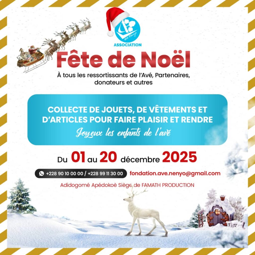 Noël Solidaire à Avé Nenyo: Un Élan de Générosité pour les Enfants