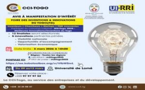 Foire des Inventions et Innovations (F2i-Togo): C’est du 9 au 12 mars à l’Université de Lomé