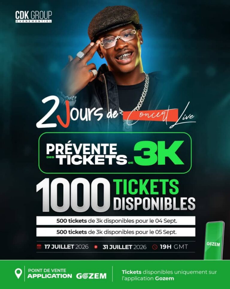 Concert Joachin Migos : La billetterie officiellement ouverte sur Gozem