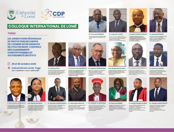 Université de Lomé : deux jours pour repenser la justice régionale et le droit constitutionnel